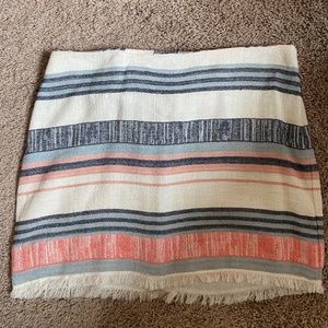 Boho skirt with fringe, size medium